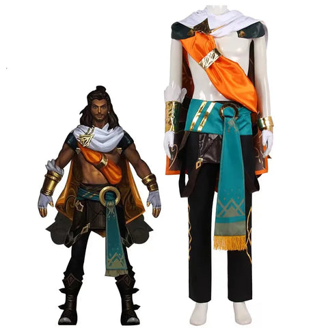 Game LOL Akshan Cosplay Costumes Men Suits Full Set Halloween Party Outfits