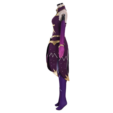 Game LOL Luxanna Crownguard Cosplay Costume the Lady of Luminosity Battle Uniform Set Halloween Party Costume for Women