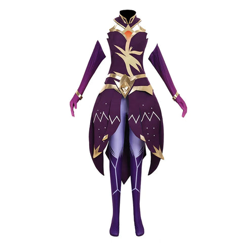 Game LOL Luxanna Crownguard Cosplay Costume the Lady of Luminosity Battle Uniform Set Halloween Party Costume for Women