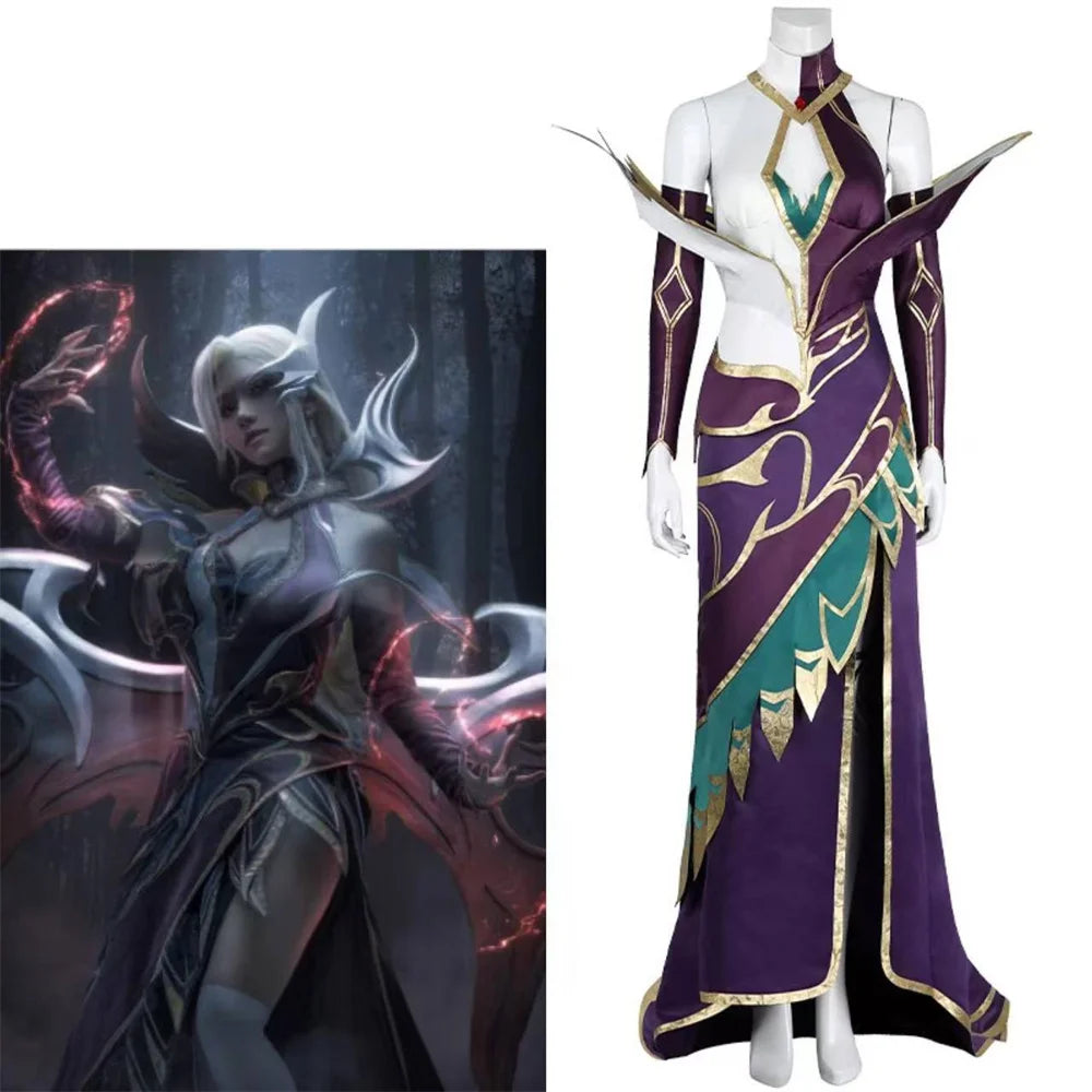 Game LOL Morgana Cosplay Costume Sexy Dress With Accessories for Women Halloween Carnival Outfit