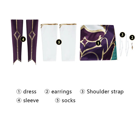 Game LOL Morgana Cosplay Costume Sexy Dress With Accessories for Women Halloween Carnival Outfit