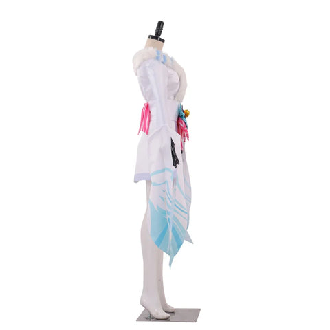 Game LOL Spirit Blossom Ahri Super Transform Cosplay Costume Adult White Suit Dress Custom Made