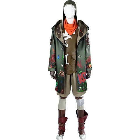 LOL The Battle of Two Cities 2 Ekko Arcane Cosplay Costume Men Battle Uniform Full Set Halloween Carnival Party Outfits