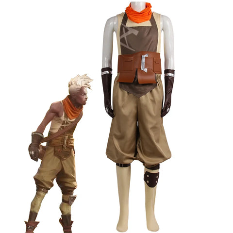 LoL Arcane Ekko Cosplay Costume The Boy Who Shattered Time Uniform Outfits Halloween Carnival Suit