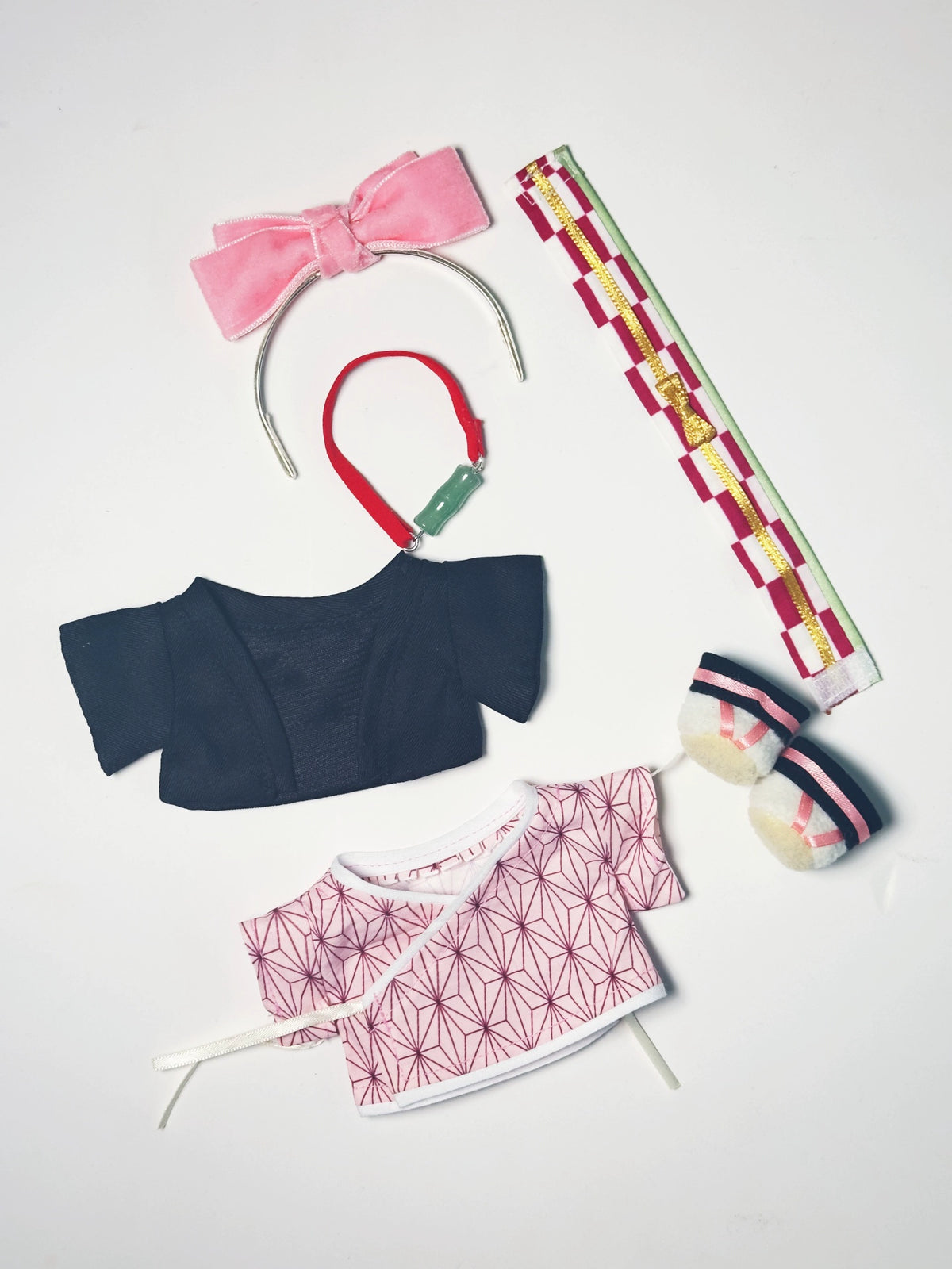 Labubu Doll Outfit: Demon Slayer Nezuko Kimono Set for 1/3 Generation