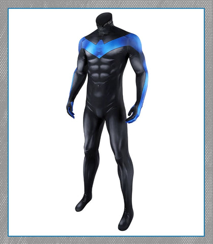 DC Movie Nightwing Cosplay Costume, Jumpsuit with Eye Mask Full Set
