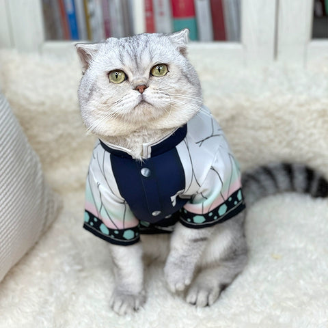 Demon Slayer Butterfly Shinobu Cat Cosplay T-Shirt for Pets