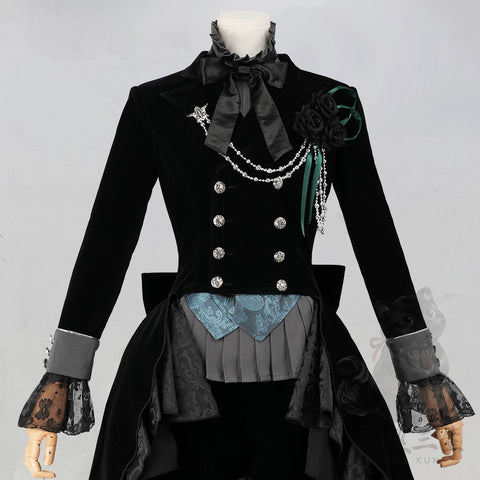 Black Butler Ciel Phantomhive Black Rose Cosplay Costume