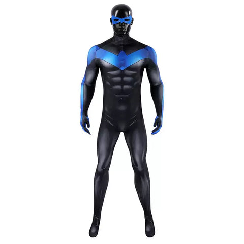 DC Movie Nightwing Cosplay Costume, Jumpsuit with Eye Mask Full Set