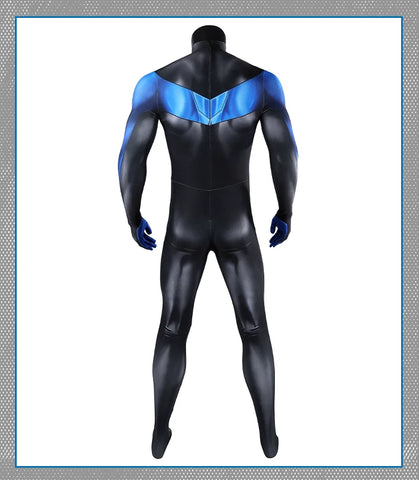 DC Movie Nightwing Cosplay Costume, Jumpsuit with Eye Mask Full Set