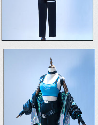 Valorant Jett Cosplay Full Set - Complete Premium Costume with Jacket & Pants