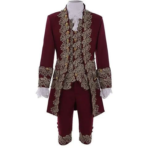 Deluxe Victorian King Prince Costume for Men – Royal Theater Cosplay Suit with Jacket, Vest, and Pants