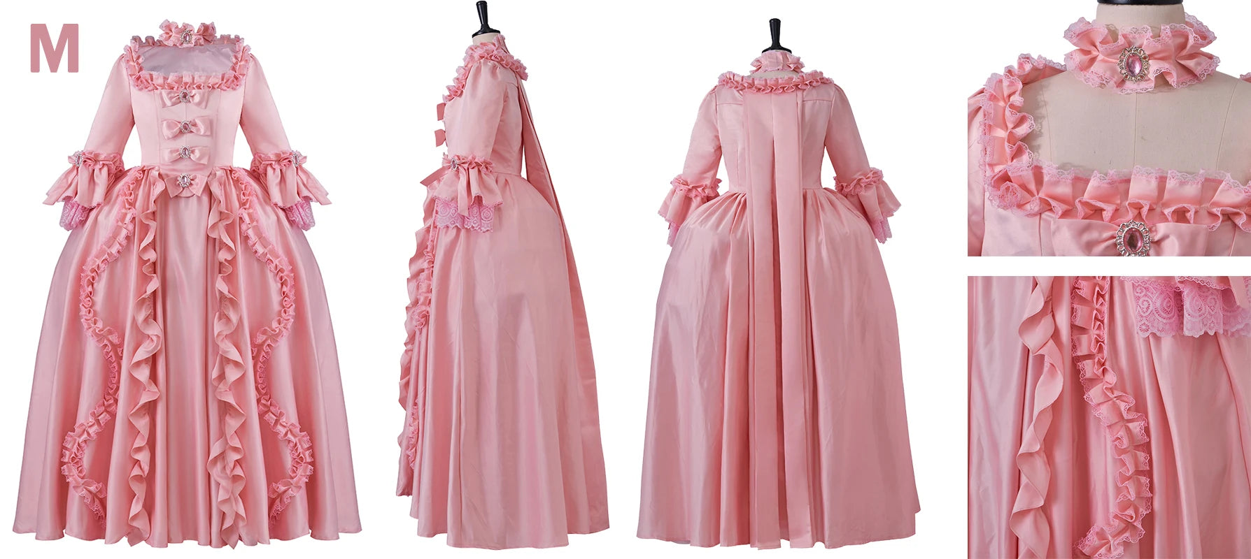 Pink Marie Antoinette Rococo Gown Dress | Victorian 18th Century Wedding Dress - Cosplay & Historical Costume