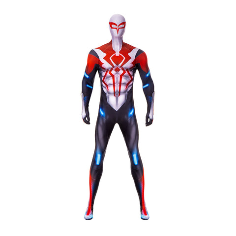 Spider-Man 2099 Miguel O'Hara Cosplay Bodysuit - Premium V2/V3 Men’s Costume Jumpsuit for Fans & Events