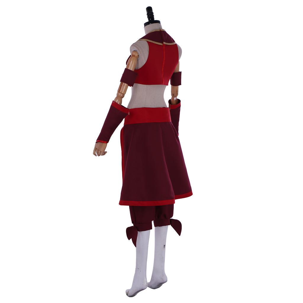 Avatar: The Last Airbender Cosplay Costume Kyoshi Warriors Suki Fire Nation Cosplay Suit Red Dress