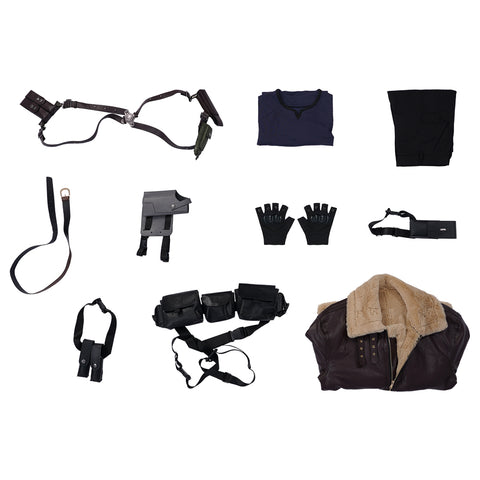 Resident Evil 4 Leon Cosplay Costume - Full Set for Men's Halloween & Gaming Events