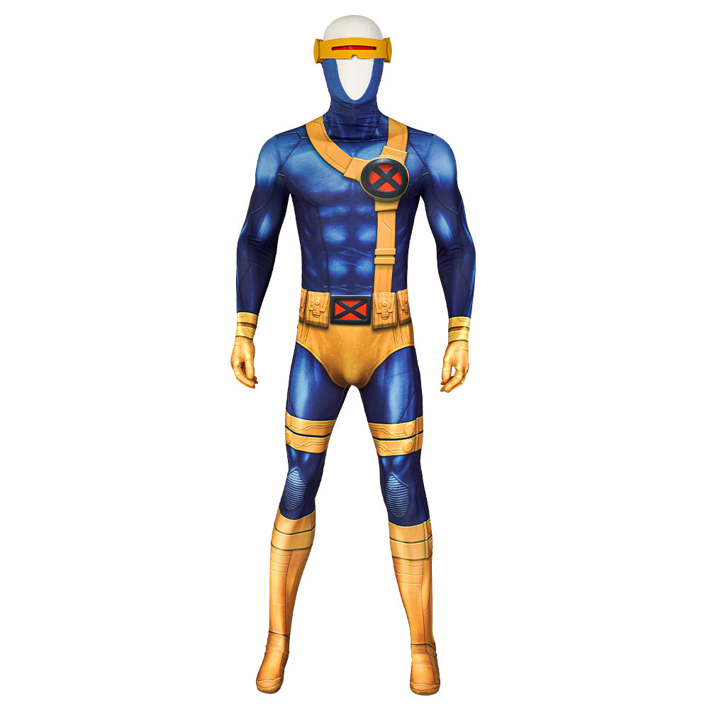 Cosplay X-Men 97 Cyclops Jumpsuit Superhero Scott Summers Adult Men's Bodysuit