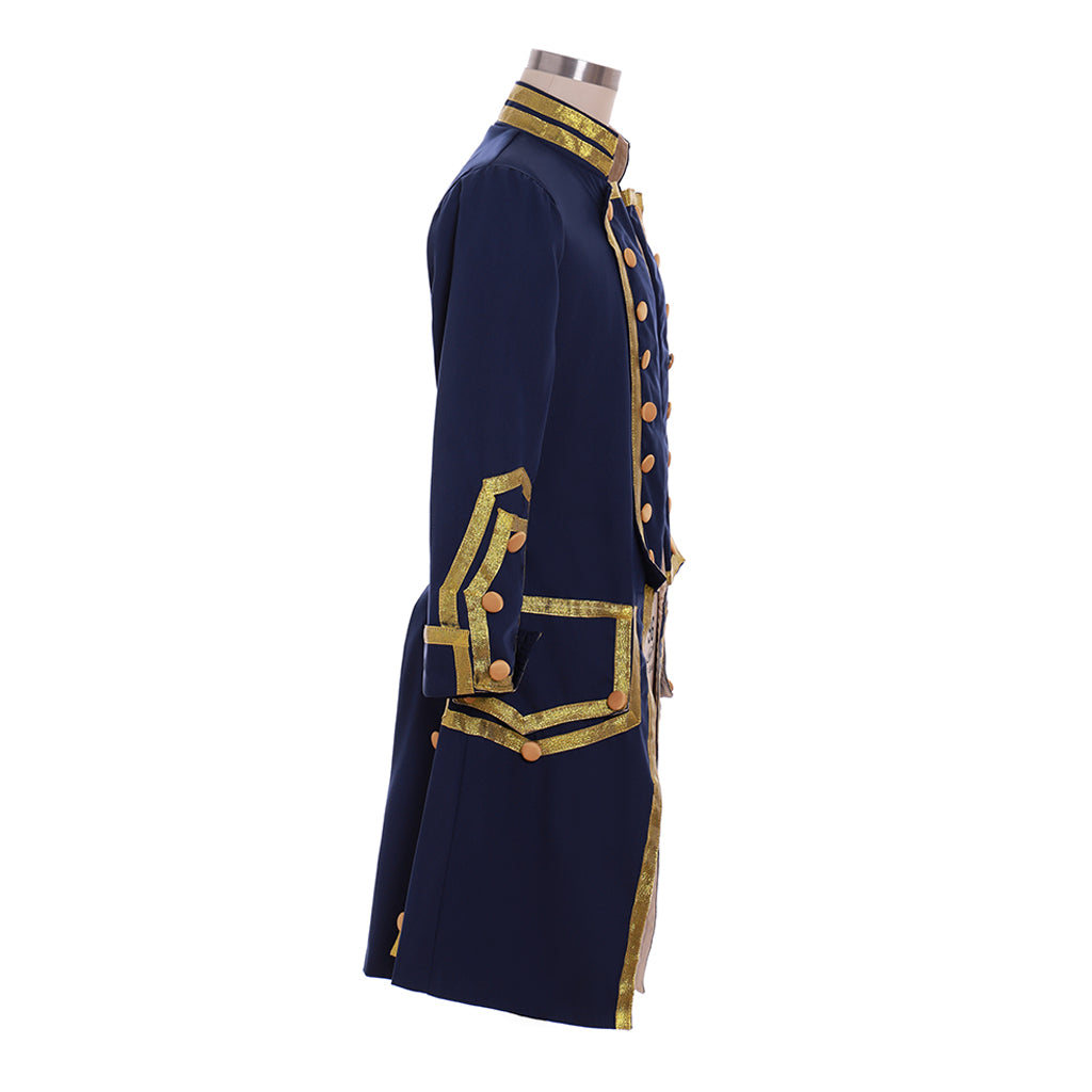 18th Century Men's Colonial Military Uniform Costume - Victorian Regency Tailcoat for Halloween | Coscomos