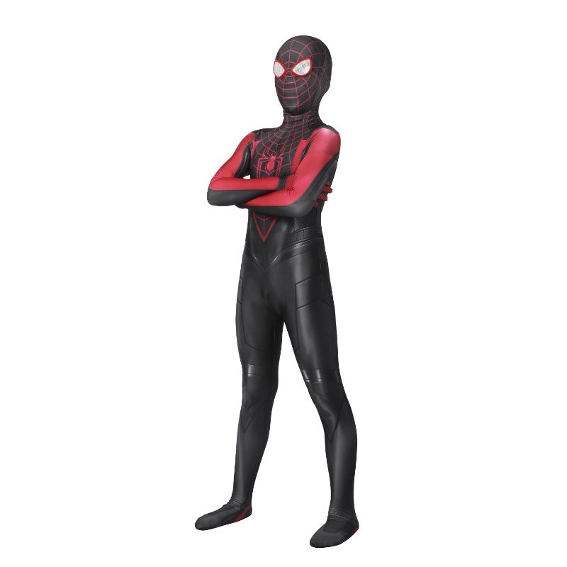 Spiderman PS5 Miles Morales Kids Jumpsuit Cosplay Costume