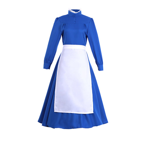 Plus Size Howl's Moving Castle Sophie Hatter Blue Dress Cosplay Costume