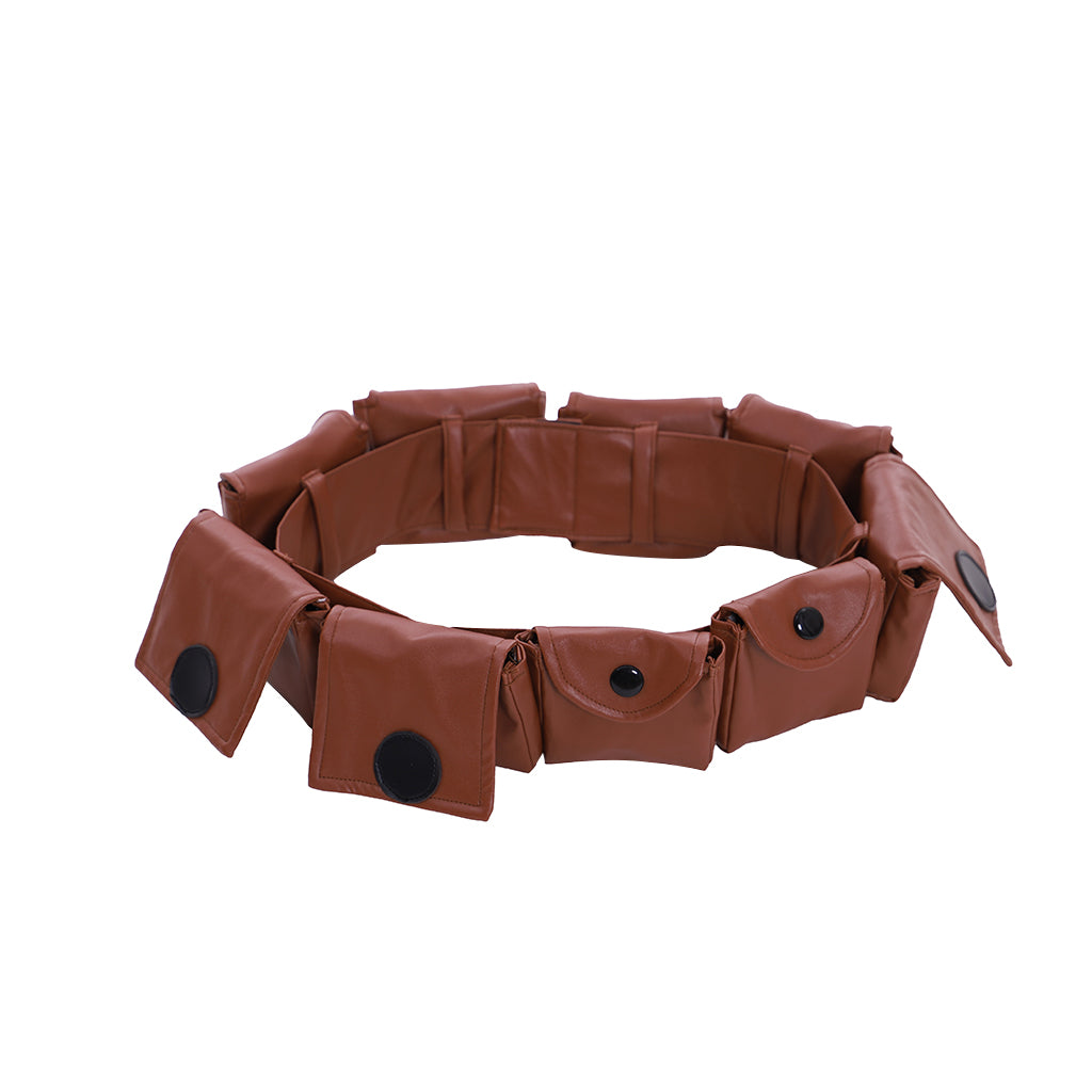 Brown Utility Belt Costume Bag - Adjustable Adult Accessories with Pockets