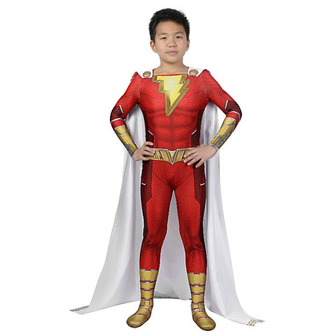 New Kids Billy Red Cosplay Costume Halloween Outfit Zentai Jumpsuit Cape Suit