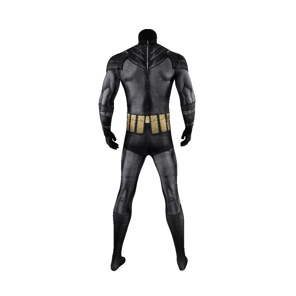 Absolute Batman Black 3D Print Cosplay Full Bodysuit - Complete Tight - Fitting Costume Set - Coscosmos
