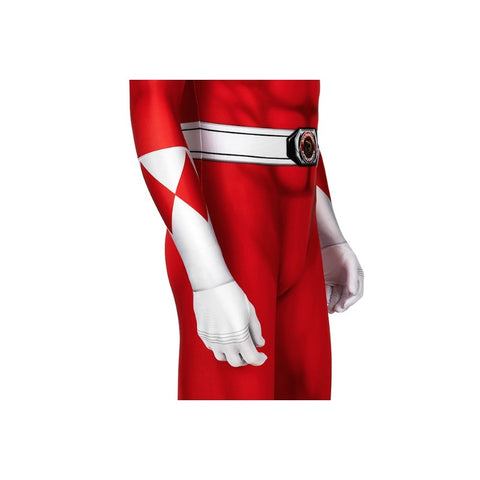 MMPR Red Ranger Suit Cosplay Jumpsuit – Mighty Morphin Power Rangers Costume