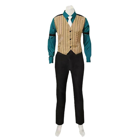 Ace Attorney Godot Cosplay Costume with Mask - Coscosmos