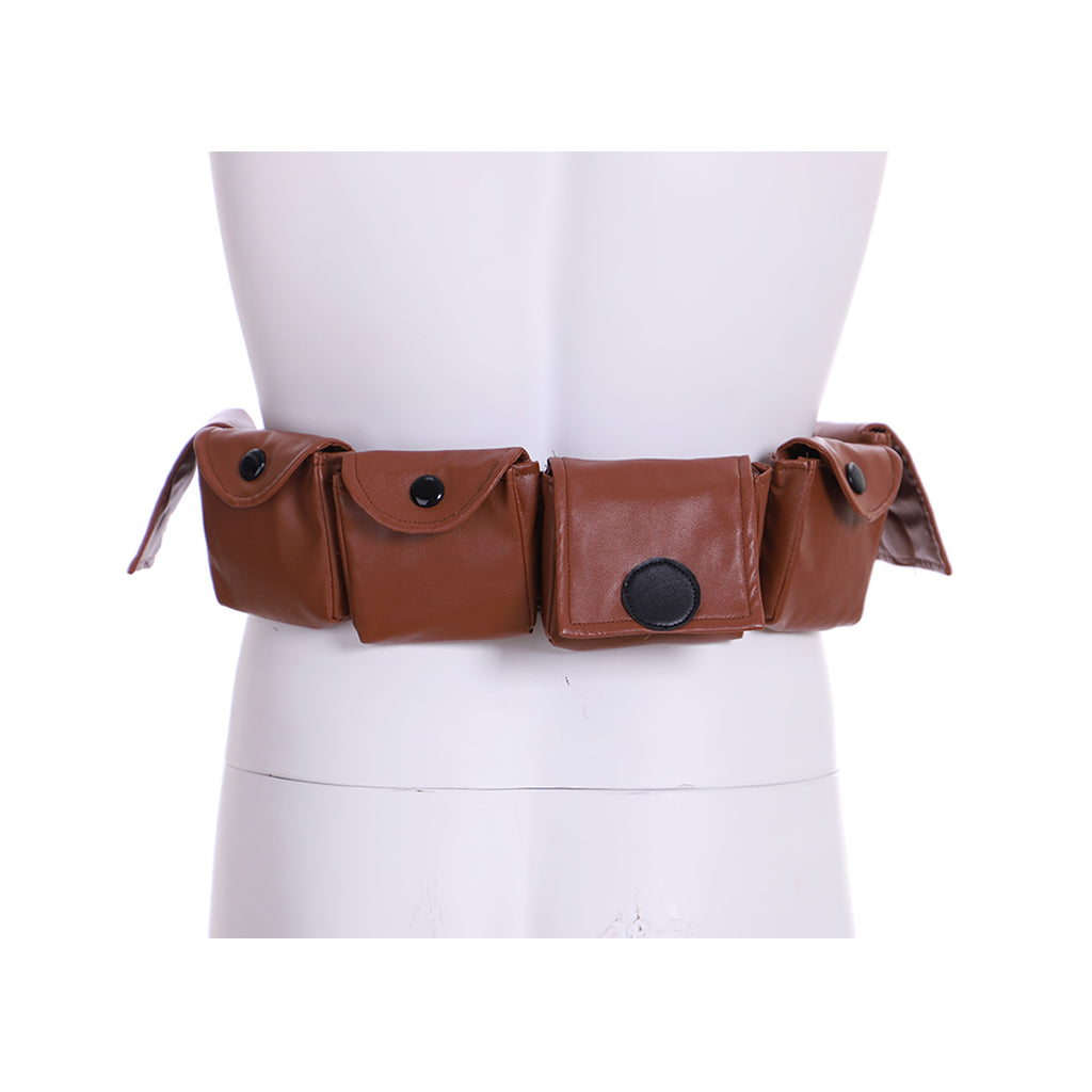 Brown Utility Belt Costume Bag - Adjustable Adult Accessories with Pockets