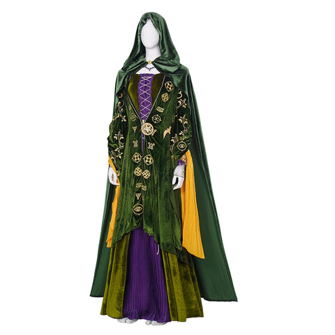 Winifred Sanderson Costume Hocus Pocus 2 Witch Cosplay Outfit for Halloween Party