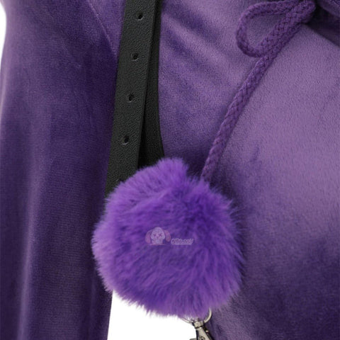 Adorable Anime Pokémon Gengar Purple Plush Cosplay Jumpsuit for Women - Coscosmos