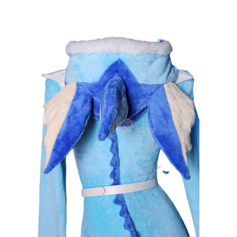 Adorable Blue Vaporeon Plush Cosplay Jumpsuit for Women - Cute Anime Costume - Coscosmos
