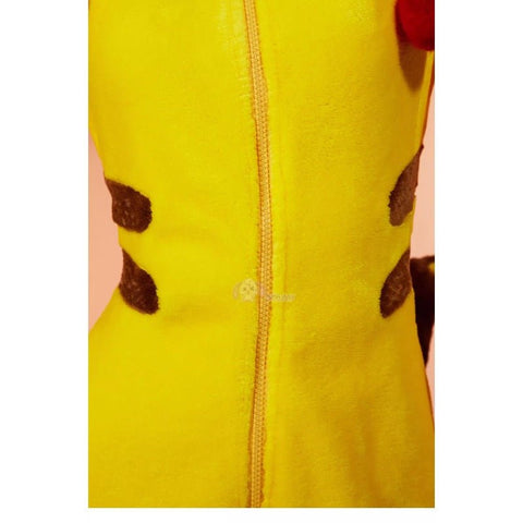 Adorable Pikachu Yellow Plush Cosplay Jumpsuit for Women - Coscosmos