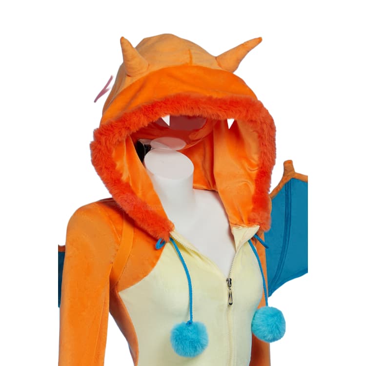 Adorable Pokemon Charmander Plush Cosplay Costume, Cartoon Anime Pajamas - Coscosmos