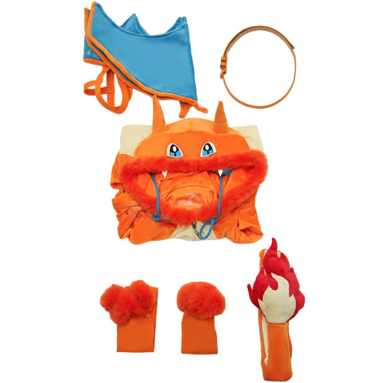 Adorable Pokemon Charmander Plush Cosplay Costume, Cartoon Anime Pajamas - Coscosmos