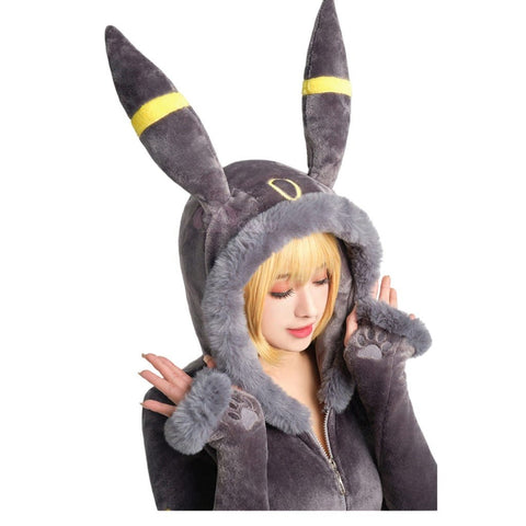 Adorable Pokemon Cosplay Plush Pajama: Vespiquen & Umbreon Costume for Women - Coscosmos