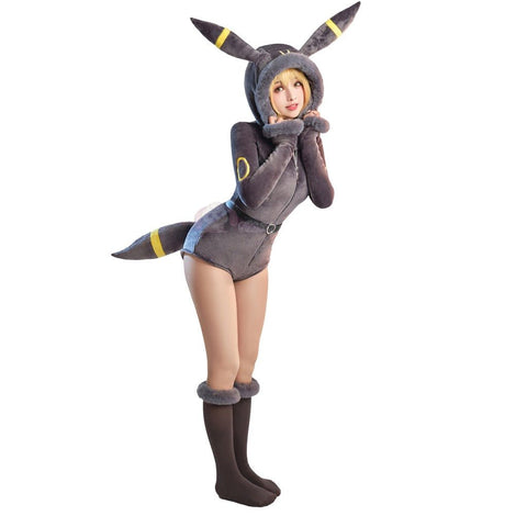 Adorable Pokemon Cosplay Plush Pajama: Vespiquen & Umbreon Costume for Women - Coscosmos