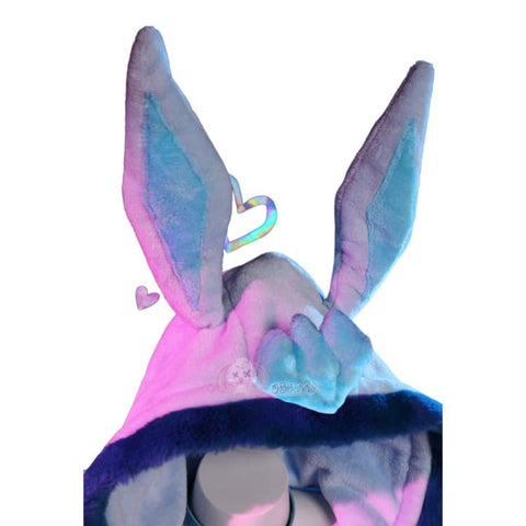 Adorable Pokemon Glaceon Blue Plush Cosplay Hoodie for Women - Coscosmos
