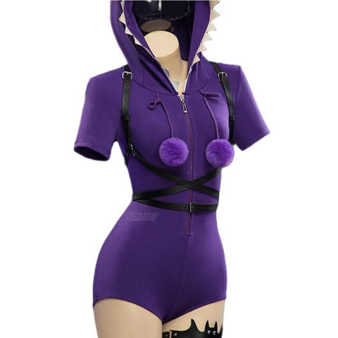 Adorable Purple Pokemon Espeon Cosplay Plush Pajamas for Women - Coscosmos