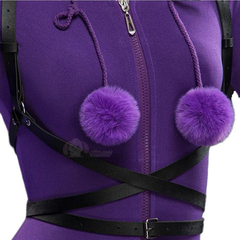 Adorable Purple Pokemon Espeon Cosplay Plush Pajamas for Women - Coscosmos