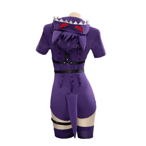 Adorable Purple Pokemon Espeon Cosplay Plush Pajamas for Women - Coscosmos