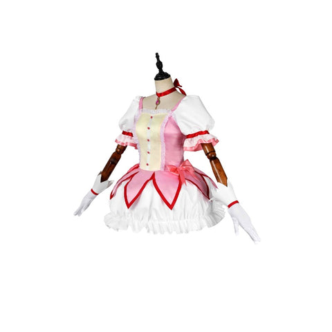 Puella Magi Madoka Kaname Matte Satin Custom Cosplay Costume for Halloween