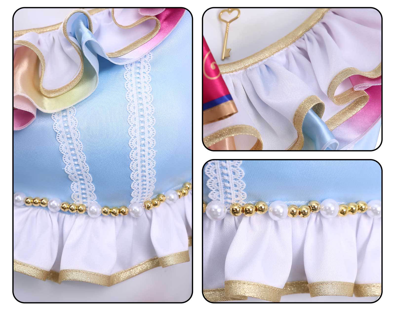 Aikatsu! Stars Ichigo Hoshimiya & Aoi Kiriya Starlight Academy Cheerleading Cosplay Costume - Coscosmos