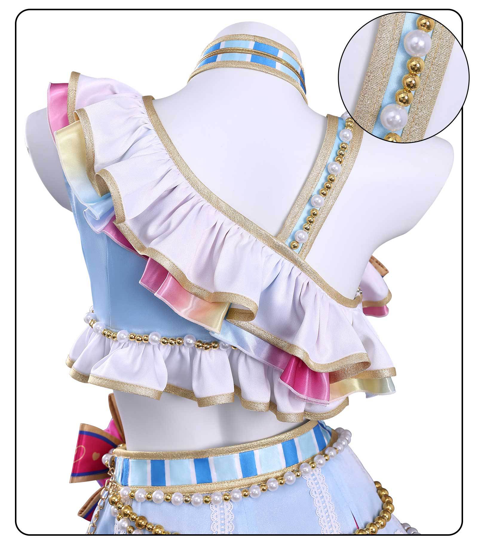 Aikatsu! Stars Ichigo Hoshimiya & Aoi Kiriya Starlight Academy Cheerleading Cosplay Costume - Coscosmos