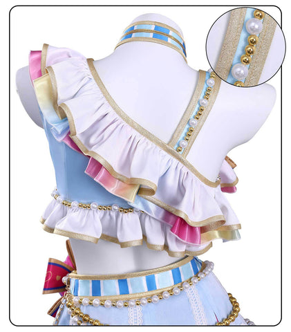 Aikatsu! Stars Ichigo Hoshimiya & Aoi Kiriya Starlight Academy Cheerleading Cosplay Costume - Coscosmos