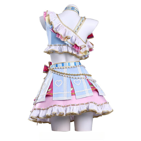 Aikatsu! Stars Ichigo Hoshimiya & Aoi Kiriya Starlight Academy Cheerleading Cosplay Costume - Coscosmos