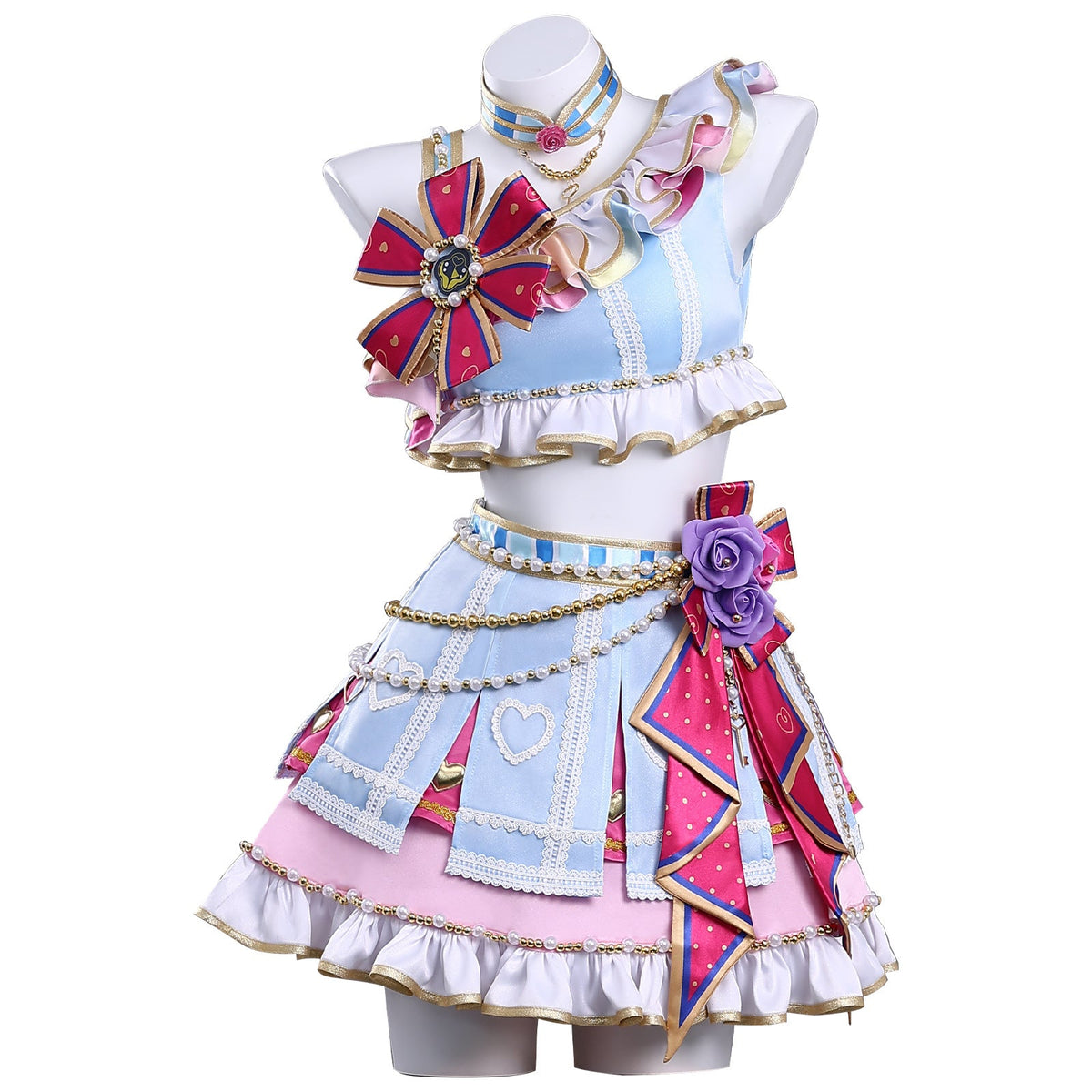 Aikatsu! Stars Ichigo Hoshimiya & Aoi Kiriya Starlight Academy Cheerleading Cosplay Costume - Coscosmos