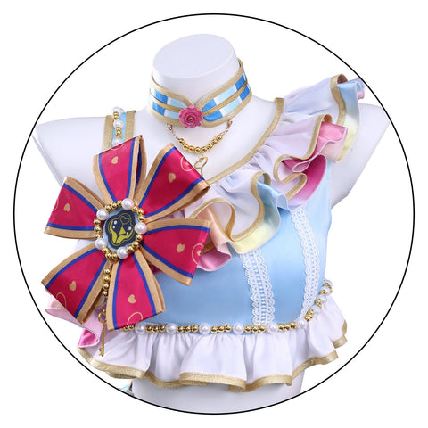Aikatsu! Stars Ichigo Hoshimiya & Aoi Kiriya Starlight Academy Cheerleading Cosplay Costume - Coscosmos