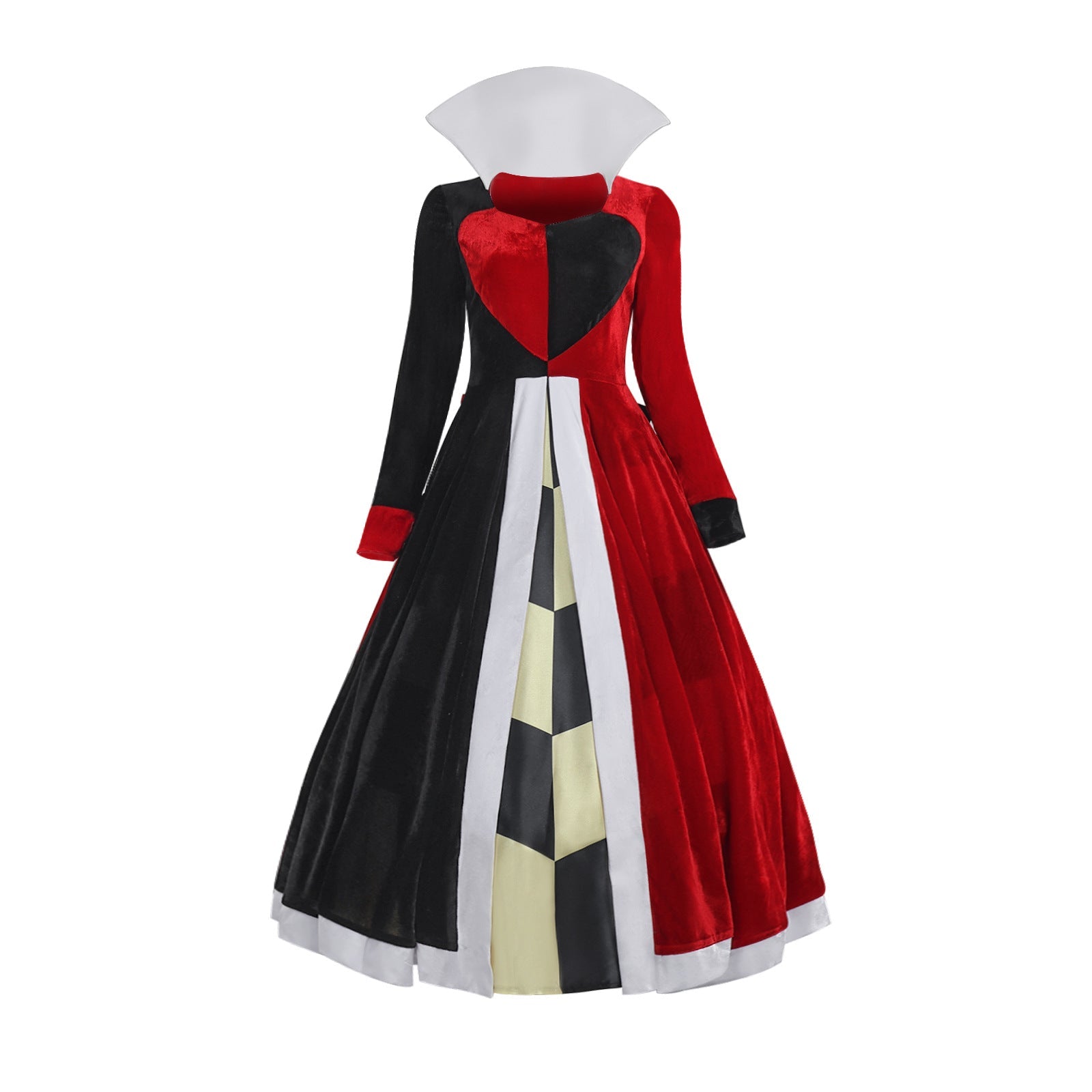 Alice in Wonderland Queen of Hearts Cosplay Costume Halloween Outfit - Coscosmos